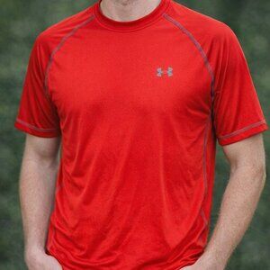 Under Armour HeatGear Catalyst T‑Shirt Men’s M Orange Performance Shirt